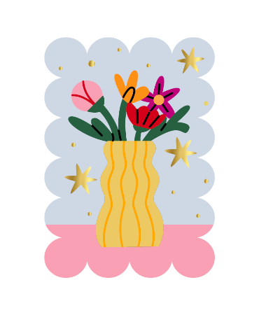 KP Wenskaart A6 - Bloemen