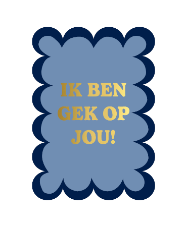 KP Wenskaart A6 - Gek op jou