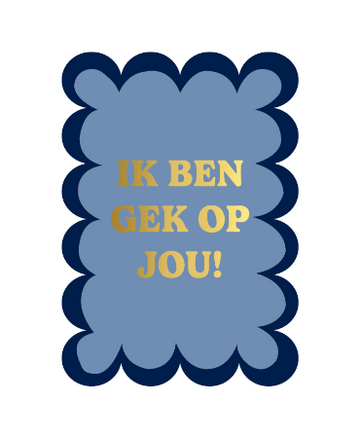 KP Wenskaart A6 - Gek op jou