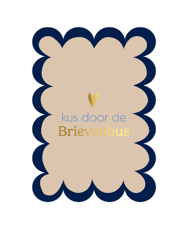 KP Wenskaart A6 - Kus door de brievenbus