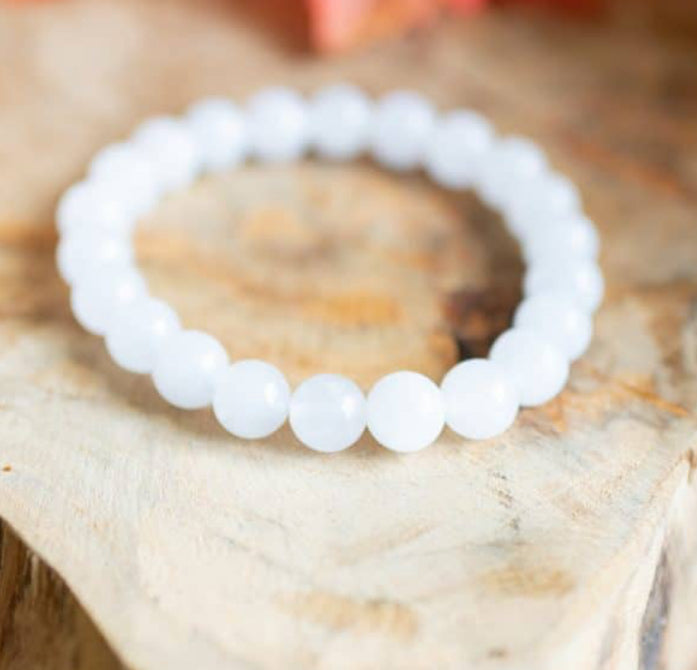 Witte Jade armband
